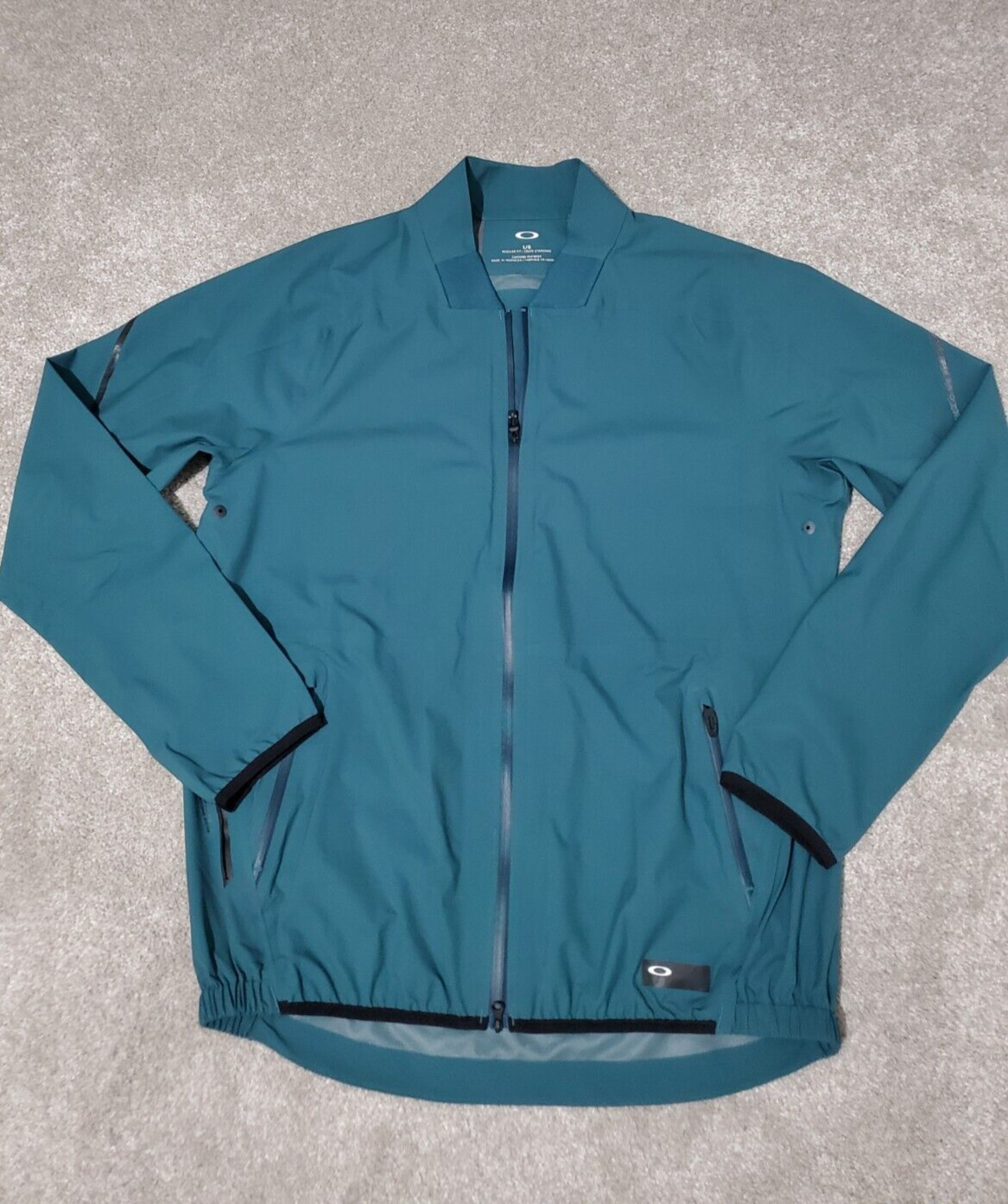 Oakley Jacket Mens Large Teal Green City Performance Bomber Full