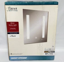 Patriot Lighting MAIRI Frameless LED Mirror Vanity Light Chrome 13 7/8” x 17 7/8