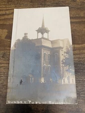 Vintage 1930-40’s Dundee Public School Michigan Postcard