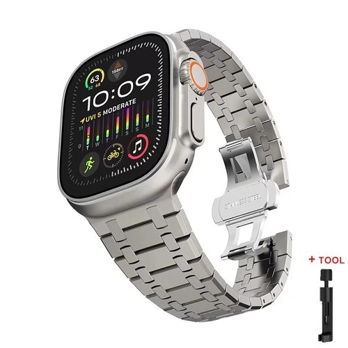 Luxury Metal Strap for Apple Watch Band Ultra 2 Stainless Steel IWatch 10 SE 5 - Picture 8 of 8