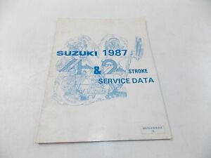 NEW SUZUKI 1987 SERVICE DATA MANUAL BOOK 4&2 STROKE ENGLISH 99510-01870