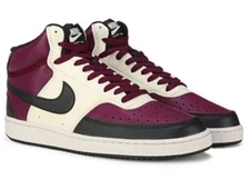 NIKE Court Vision LO NN Shoes Black/University Red White Maroon Men 8 Women 9.5