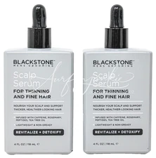 Blackstone Scalp Serum Thinning Fine Hair 4oz 2pc Set Men's Mens Non Greasy New