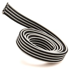 3/4 Flat Shock Cord, Black, White, 10 ft to 500 ft Lengths LENGTH