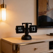 Flipuhr automatisches umbl&auml;ttern retro-flipuhr kalenderanzeige f&uuml;r schreibtisch