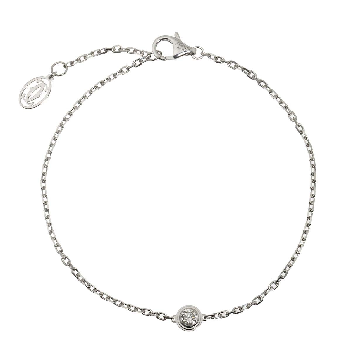 Cartier d Amour Diamond Bracelet LM 18K White Gold 750 90328168