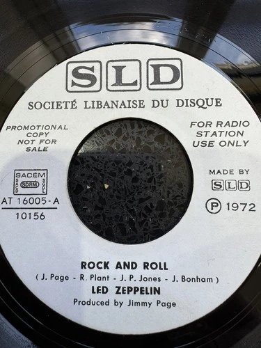 Led Zeppelin - Rock And Roll / Four Sticks Ultra Rare 7” SLD Lebanon Promo !!