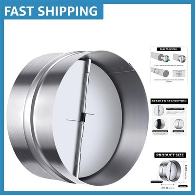 Galvanized Steel 6 Inch Backflow Vent Shutter for Superior Energy Efficiency