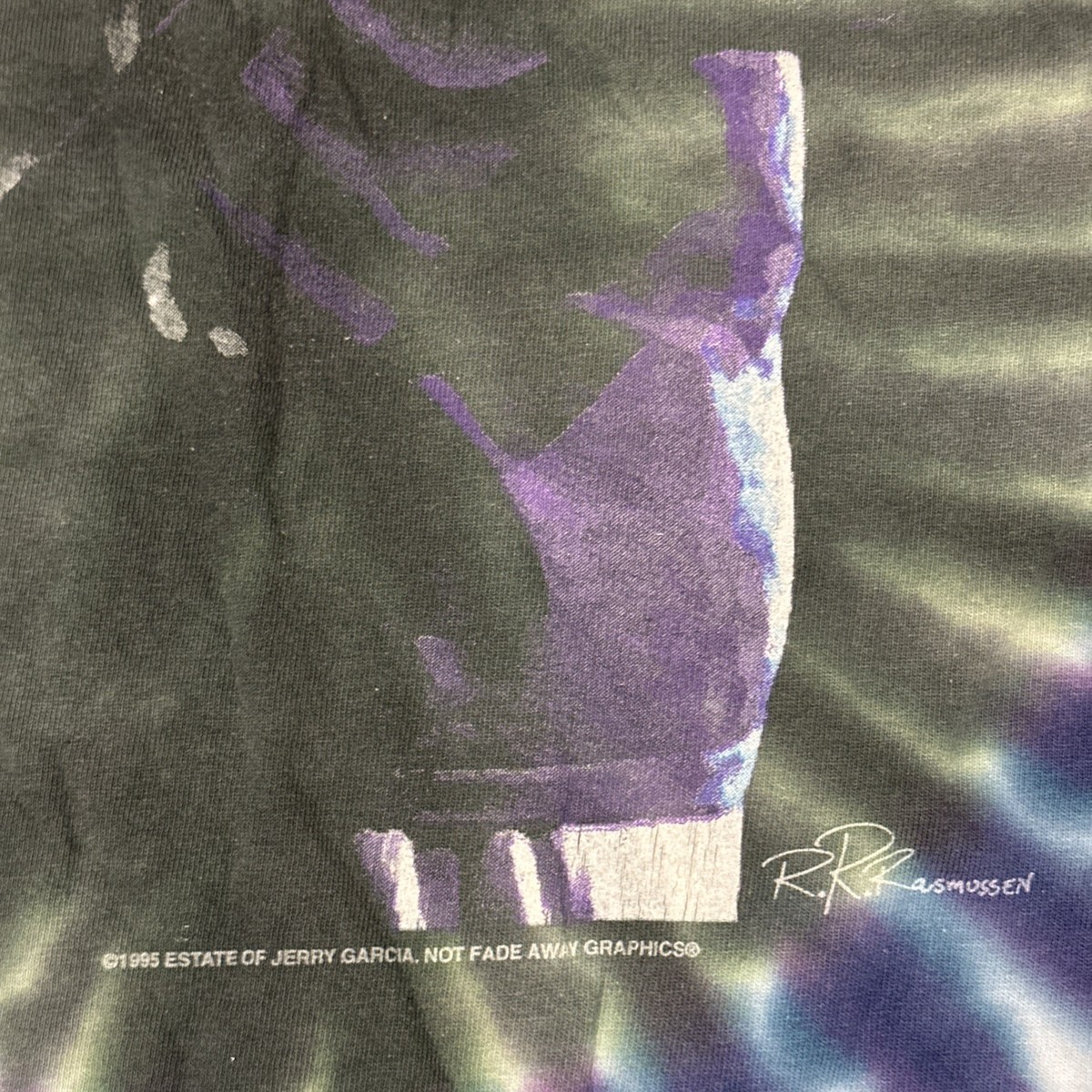 VTG 1996 Jerry Garcia Tie Dye Shirt Grateful Dead Not Fade Away
