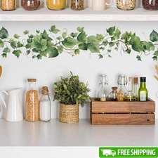 Removable Waterproof Wall Stickers Leaf Pattern Home Office Nursery Decor New