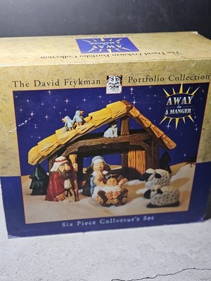 David Frykman AWAY IN A MANGER 6 Pc Collector's Nativity Scene Christmas 2000 