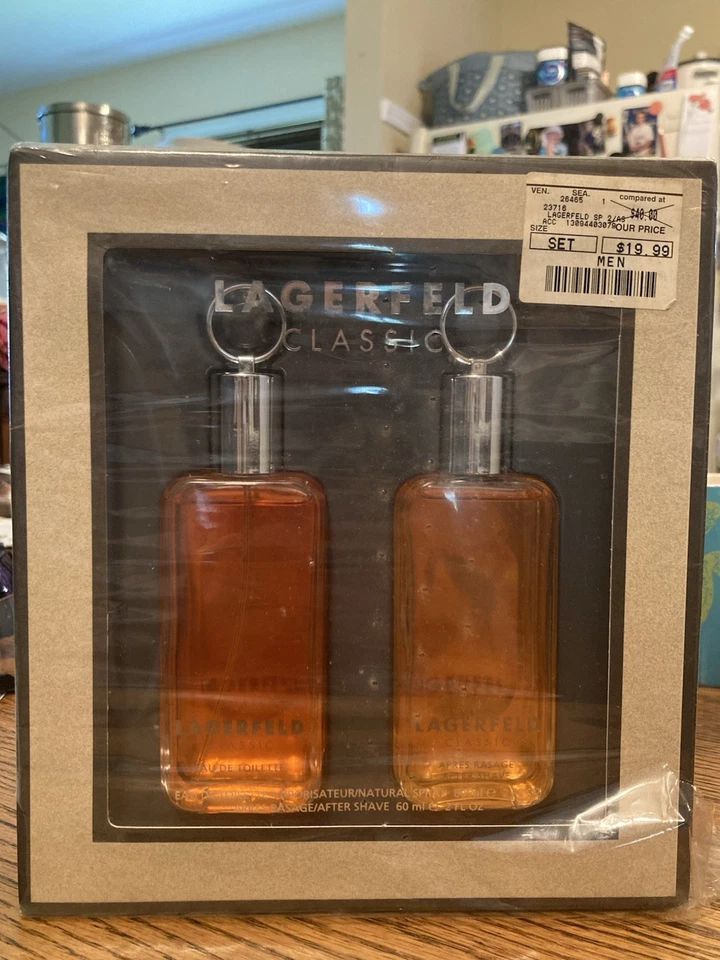 De Colección Karl Lagerfeld Juego Clásico 60 Ml Eau de Toilette y After Shave Nuevo Con Etiquetas 2oz Foto 3 de 4