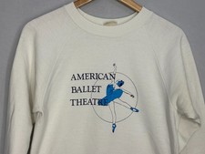 American Ballet Theatre Sweatshirt Mens White Long Sleeve CrewNeck Vintage Small