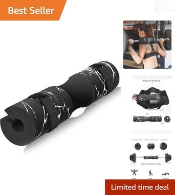 Barbell Squat Pad Black Marble Foam for Standard Olympic Bars