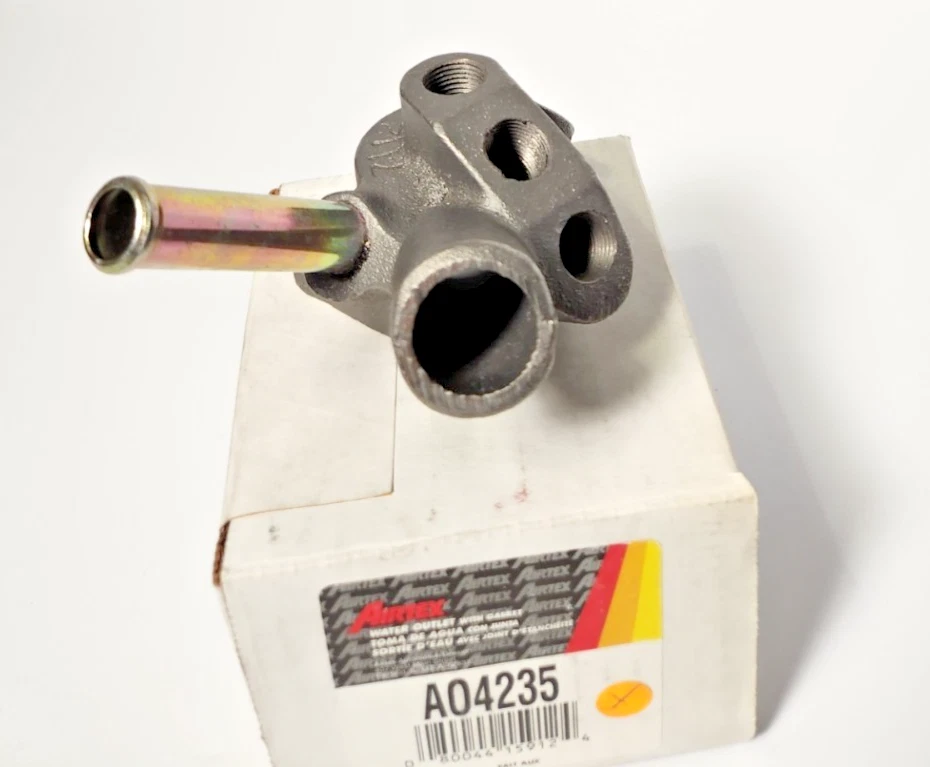 AIRTEX WATER OUTLET/ THERMOSTAT HOUSING, W/ GASKET & PLUGS #AO4235 - Image 4 of 4