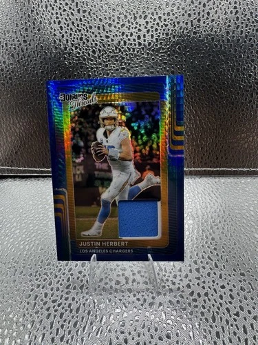 2025 Donruss Optic Justin Herbert Blue Hyper (RAW)