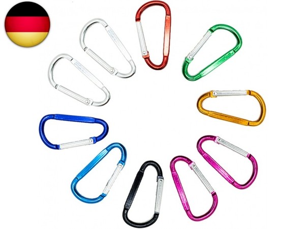 Szxmdkh 10 StüCk Karabiner SchlüSselanhäNger, Aluminiumlegierung Mini Ka-image