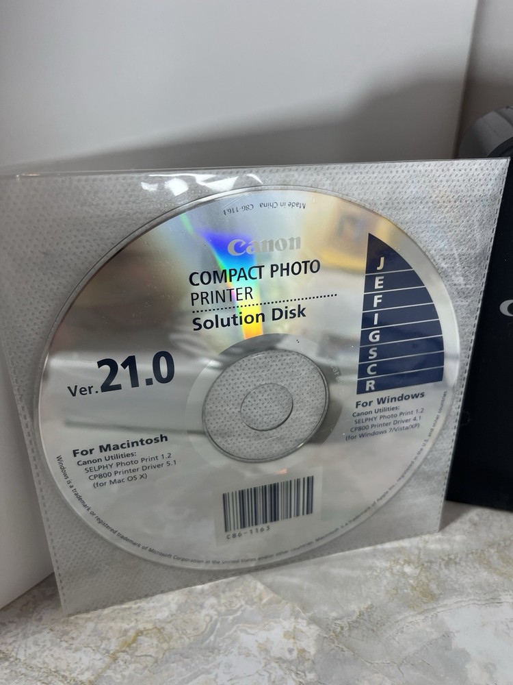 Photo Printer Canon SELPHY CP800 Bundle Box Paper Disc Tested Working