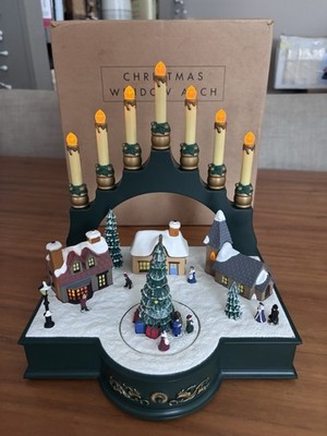 Avon Weihnachten Fensterbogen beleuchtet und musikalischer Kerzenbogen Dorfszene sehr guter Zustand
