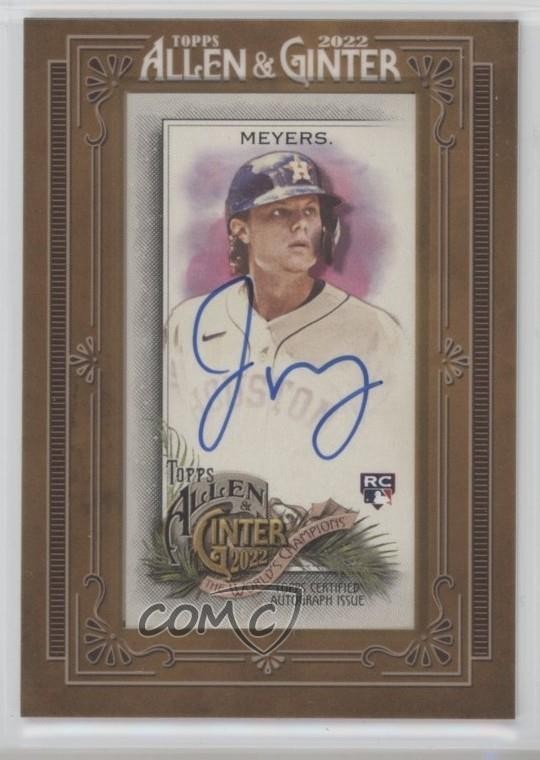 2022 Topps Allen & Ginter Framed Mini Jake Meyers #MA-JM Rookie Auto RC 1rr2