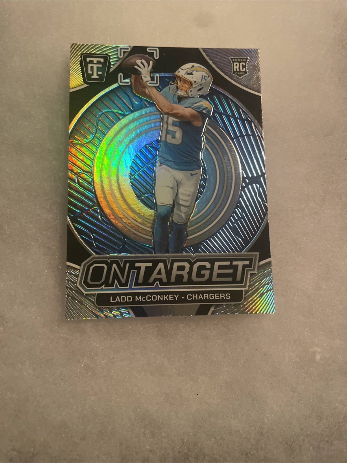 Ladd McConkey Panini Totally Certified on Target #3 Mirror