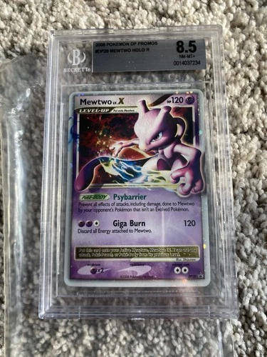 BGS 8.5 M+ Mewtwo LV. X Holo Black Star Promo 2008 #DP28 Beckett Graded Pokémon