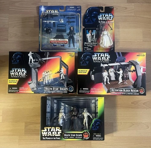 Star Wars POTF Death Star Escape Detention Block Rescue Play set Accessory Lot