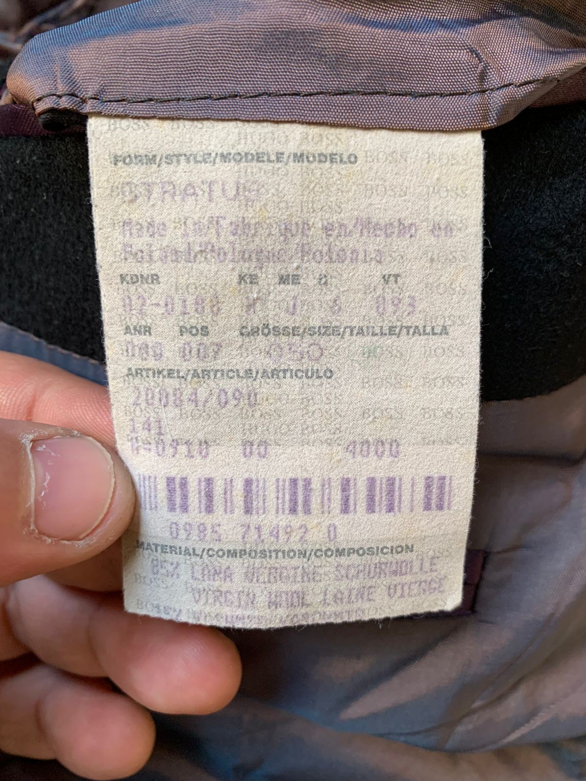 Hugo Boss Wool Cashmere Colombo classic black top over coat 42R thumbnail 5