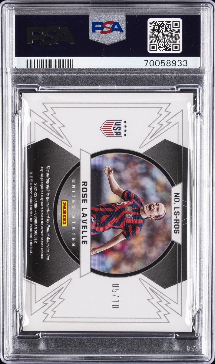 2021 PANINI OBSIDIAN LIGHTNING STRIKE AUTOS ROSE LAVELLE 5/10 PSA