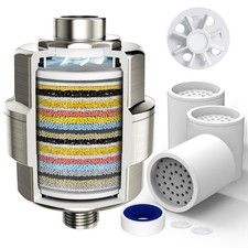 20-Stage Shower Filter-Shower Head Filter for Hard Water, with 3 Replaceable ...