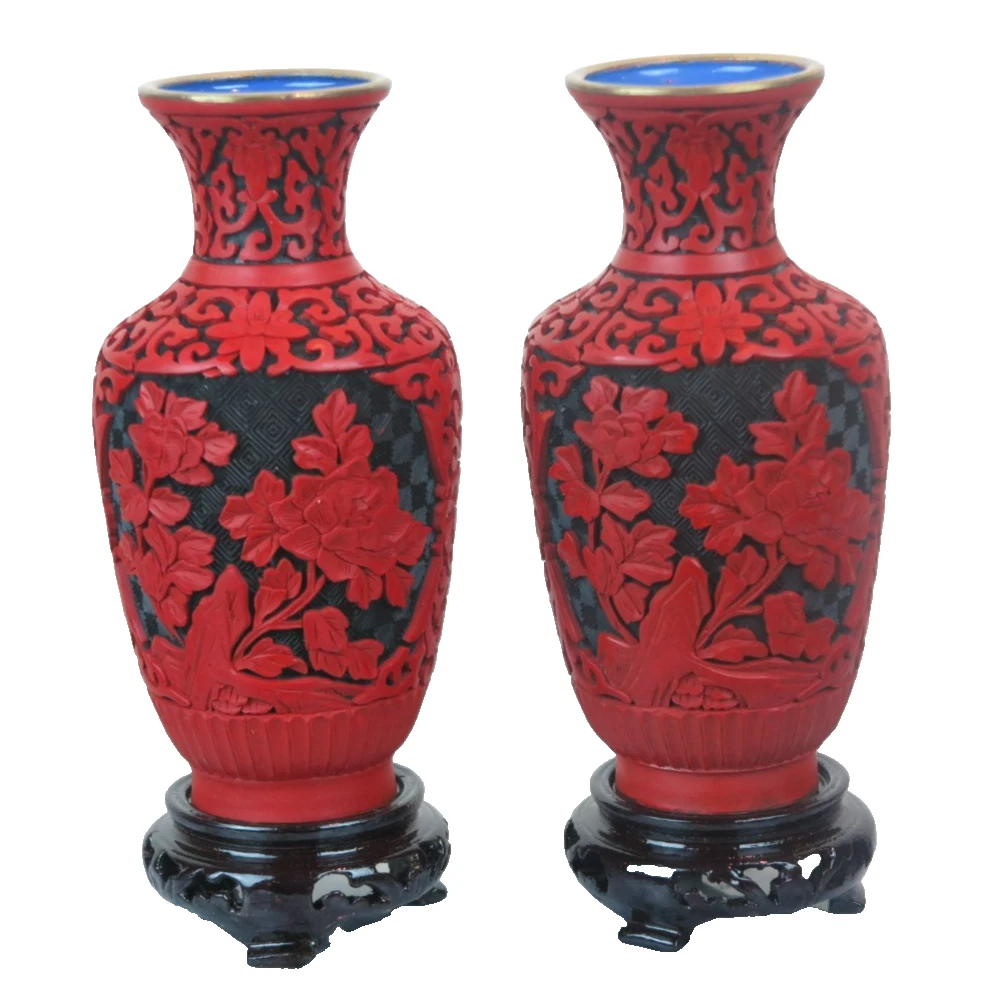 木制红色中国古董花瓶| eBay