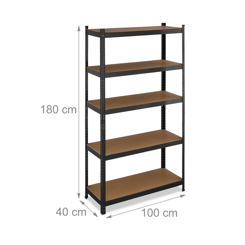 Etagere charge lourde rack de rangement 5 niveaux 500 kg étagère métallique - Photo 4/4
