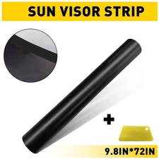 60"x10" Sun Visor Vinyl Decal Strip Matte Black Banner Blank Windshield Sticker