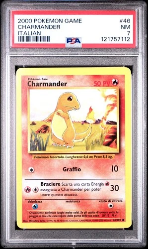 2000 POKEMON GAME #46 CHARMANDER ITALIAN PSA 7