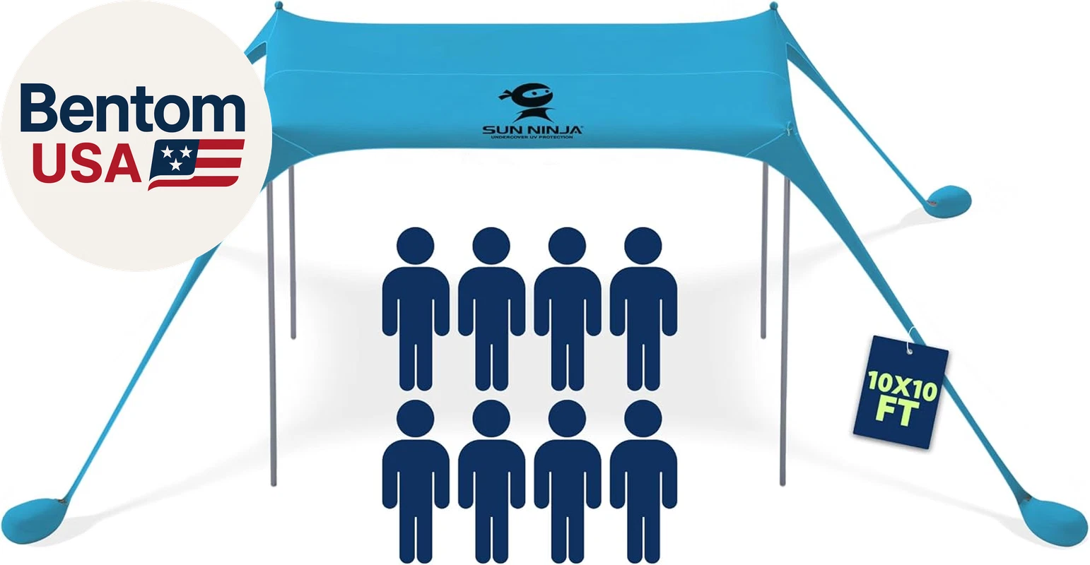 Beach Tent Sun Shelter UPF50+ - Easy Pop up Beach Canopy - Outdoor Shade for Cam