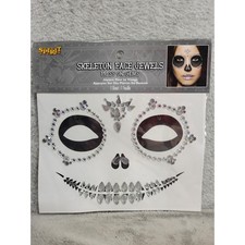 Spirit Halloween Skeleton Face Jewels Press On Gems Costume Accessory