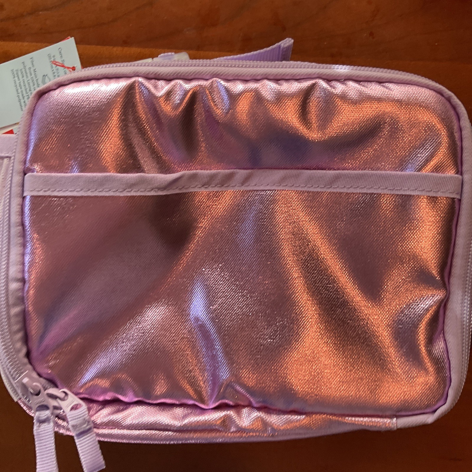 Cat & Jack Purple Metallic Lunch Bag -insulated Liner