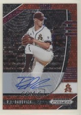 2020 Panini Prizm Draft Picks Red Donut Circle 74/99 RJ Dabovich Auto 7iu