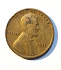1931 P Lincoln Wheat Penny, Cent, Fine condition