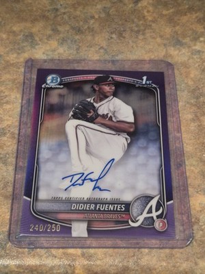 2025 Bowman - Chrome Prospect Auto Didier Fuentes Purple Refractor /250 Braves
