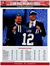 Magazine CLIPPING, 2012 Stanford Football First Round Selections NFL Draft Luck