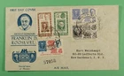 DR WHO 1947 MEXICO FDC FDR ROOSEVELT COMBO STAMP ANIV R36351