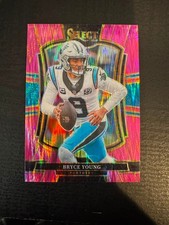 2025 Panini Select Bryce Young #145 Pink Prizm Premier Level Panthers SP