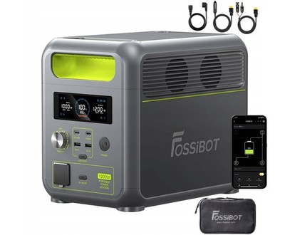 FOSSiBOT F1200 Tragbare Powerstation 1024Wh 1200W Solargenerator 2400W Peak LFP*