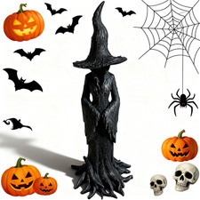 Witch Statue, 11.8 Inch Hand-Painted Resin Gothic Fantasy Decor