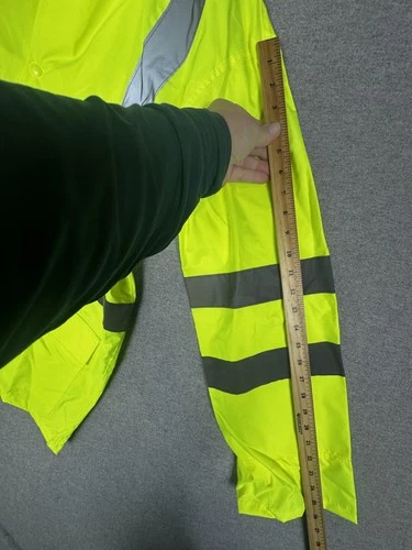 Radians Radwear Jacket Mens Medium Yellow Hi Vis Class 3 Hooded Rain RW10-3S1Y image 10