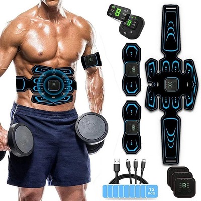 Wiederaufladbarer EMS Bauchmuskelstimulator ABS Trainer Toner Fitness Gürtel