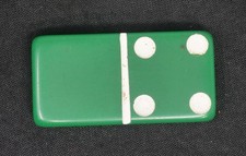 Vintage Green 0/4 Puremco No. 616 Standard Marblelike Dominoe Made In USA