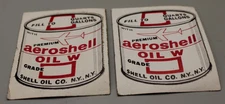 Vintage Aeroshell Shell Oil Decal Stickers Lot of 2