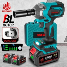 1200Nm Electric Cordless Impact Wrench 1/2" Brushless High Power Driver Kit